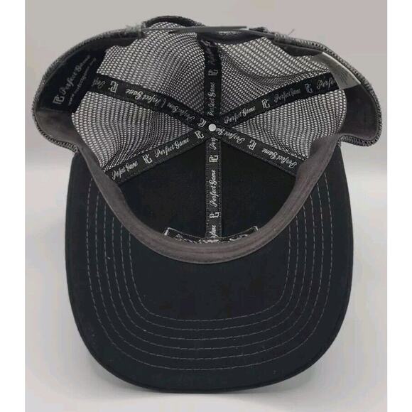 Perfect Game PG Black Trucker SnapBack Mesh Hat Cap Baseball Cap - Picture 7 of 11